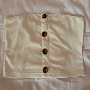 ZAFUL buttoned cropped tube top